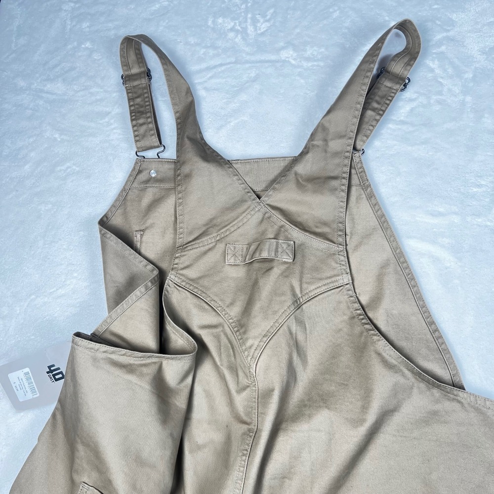 Duluth Trading Co 40 Grit Flex Twill Bib Overalls Mens 2XLx32 Khaki 58417 ELW - Picture 7 of 13